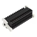 1-przewodowe gniazdo, 2-rzędowe CAGE CLAMP®, pełna ochrona przed błędnym wetknięciem, czarny 713-1110/037-047/033-000
