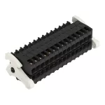 1-przewodowe gniazdo, 2-rzędowe CAGE CLAMP®, pełna ochrona przed błędnym wetknięciem, czarny 713-1114/037-000