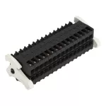 1-przewodowe gniazdo, 2-rzędowe CAGE CLAMP®, pełna ochrona przed błędnym wetknięciem, czarny 713-1115/037-000