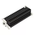 1-przewodowe gniazdo, 2-rzędowe CAGE CLAMP®, pełna ochrona przed błędnym wetknięciem, czarny 713-1116/037-000