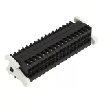 1-przewodowe gniazdo, 2-rzędowe CAGE CLAMP®, pełna ochrona przed błędnym wetknięciem, czarny 713-1117/037-000