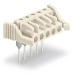 Gniazda do złączek listwowych Piny 0,6 x 1 mm konstrukcja kątowa, jasnoszara 722-244/005-000/039-000