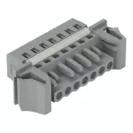1-przewodowe gniazdo; CAGE CLAMP®; 2,5 mm²; raster 5 mm; 4-bieg.; uchwyt Snap-In; 2,50 mm²; szara