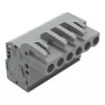1-przewodowe gniazdo, kątowe CAGE CLAMP®, szara 232-106/026-000