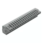 1-przewodowe gniazdo, kątowe CAGE CLAMP®, szara 232-120/026-000