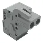 1-przewodowe gniazdo, kątowe CAGE CLAMP®, szara 232-102/026-000