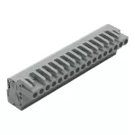 1-przewodowe gniazdo, kątowe CAGE CLAMP®, szara 232-117/026-000