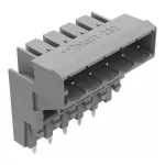 Wtyk podwyższony THT Pin lutowniczy 1,0 x 1,0 mm konstrukcja kątowa, szary 232-335