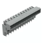 Wtyk podwyższony THT Pin lutowniczy 1,0 x 1,0 mm konstrukcja kątowa, szary 232-342