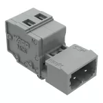 Wtyk 1-przewodowy CAGE CLAMP®, szary 231-618/018-000/035-000