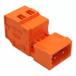 Wtyk 1-przewodowy CAGE CLAMP®, pomarańczowy 231-632