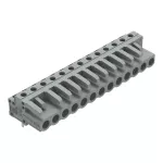 Gniazdo THT Pin lutowniczy 0,6 x 1,0 mm konstrukcja kątowa, szare 232-243
