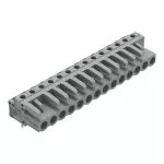 Gniazdo THT Pin lutowniczy 0,6 x 1,0 mm konstrukcja kątowa, szare 232-244