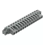 Gniazdo THT Pin lutowniczy 0,6 x 1,0 mm konstrukcja kątowa, szare 232-244/031-000