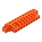 Gniazdo THT Pin lutowniczy 0,6 x 1,0 mm konstrukcja kątowa, pomarańczowa 232-270/031-000