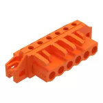 Gniazdo THT Pin lutowniczy 0,6 x 1,0 mm konstrukcja kątowa, pomarańczowa 232-266/031-000