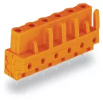 Gniazdo THT Pin lutowniczy 0,6 x 1,0 mm konstrukcja prosta, pomarańczowa 232-770