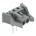 Gniazda do złączek listwowych Piny 0,6 x 1 mm konstrukcja kątowa, szara 232-232/005-000/039-000