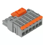 Gniazdo 1-przewodowe dźwignia Push-in CAGE CLAMP®, szary