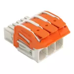 1-przewodowe gniazdo; dźwignia; Push-in CAGE CLAMP®; 16 mm²; raster 10,16 mm; 3-bieg.; 100% ochrony przed błędnym wetknięciem; środkowy zaczep ryglujący; zestyki posrebrzane; 16,00 mm²; jasnoszary