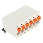 Gniazdo THR 1-przewodowe kątowe przycisk Push-in CAGE CLAMP®, jasnoszary