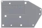 Ścianka końcowa do montażu zatrzaskowego gr. 1,5 mm, niebieska 742-400