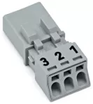 Wtyk 3-bieg., szary 890-253
