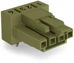 Gniazdo do płytek drukowanych konstrukcja kątowa 4-bieg., jasnozielone 890-864/011-000
