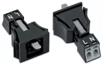 Gniazdo Snap-In czarne 890-702