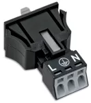 Gniazdo Snap-In czarne 890-703