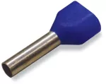 Podwójna tulejka przewodowa TULEJKA DO 2x2,5 mm² / AWG 14 z kołnierzem z tworzywa, niebieski