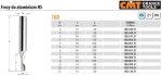 CMT FREZ HS D=12 I=14 L=80 S=8 DO ALUM.