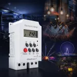Qoltec Elektroniczny programator czasowy PC0629 na szynę DIN | LCD