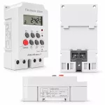 Qoltec Elektroniczny programator czasowy PC0629 na szynę DIN | LCD
