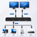 Qoltec Aktywny rozdzielacz Splitter 2 x HDMI 4K x 2K | 6Gb/s | 60Hz |  High stability