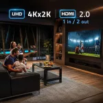 Qoltec Aktywny rozdzielacz Splitter 2 x HDMI 4K x 2K | 6Gb/s | 60Hz |  High stability