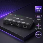 Qoltec Aktywny rozdzielacz Splitter 2 x HDMI 4K x 2K | 3.4Gb/s | High stability