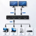 Qoltec Aktywny rozdzielacz Splitter 2 x HDMI 4K x 2K | 3.4Gb/s | High stability
