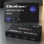 Qoltec Aktywny rozdzielacz Splitter 2 x HDMI 4K x 2K | 3.4Gb/s | High stability