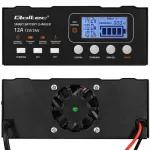 Qoltec Inteligentna mikroprocesorowa ładowarka 12A | 12V | 24V | Prostownik z LCD i funkcją naprawy do AGM GEL LiFePO4