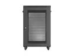 SZAFA INSTALACYJNA RACK STOJĄCA 19" 18U 600X600 CZARNA DRZWI PERFOROWANE LANBERG (FLAT PACK) 