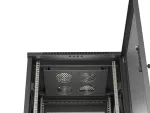 SZAFA INSTALACYJNA RACK STOJĄCA 19" 18U 600X600 CZARNA DRZWI PERFOROWANE LANBERG (FLAT PACK) 