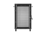 SZAFA INSTALACYJNA RACK STOJĄCA 19" 18U 600X600 CZARNA DRZWI PERFOROWANE LANBERG (FLAT PACK) 