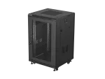 SZAFA INSTALACYJNA RACK STOJĄCA 19" 18U 600X600 CZARNA DRZWI PERFOROWANE LANBERG (FLAT PACK) 