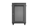 SZAFA INSTALACYJNA RACK STOJĄCA 19" 18U 600X600 CZARNA DRZWI PERFOROWANE LANBERG (FLAT PACK) 