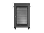 SZAFA INSTALACYJNA RACK STOJĄCA 19" 18U 600X600 CZARNA DRZWI PERFOROWANE LANBERG (FLAT PACK) 