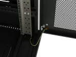 SZAFA INSTALACYJNA RACK STOJĄCA 19" 18U 600X600 CZARNA DRZWI PERFOROWANE LANBERG (FLAT PACK) 