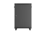 SZAFA INSTALACYJNA RACK STOJĄCA 19" 18U 600X600 CZARNA DRZWI PRZESZKLONE LANBERG (FLAT PACK)