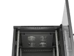 SZAFA INSTALACYJNA RACK STOJĄCA 19" 18U 600X600 CZARNA DRZWI PRZESZKLONE LANBERG (FLAT PACK)