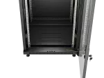 SZAFA INSTALACYJNA RACK STOJĄCA 19" 18U 600X600 CZARNA DRZWI PRZESZKLONE LANBERG (FLAT PACK)